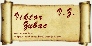 Viktor Zubac vizit kartica